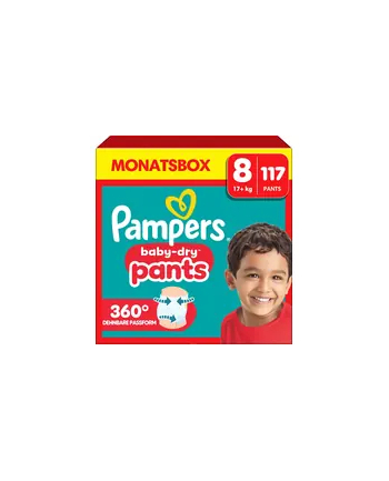 Pampers Baby-Dry Pants Rozmiar 8 117 Szt. Pieluchy 19kg +