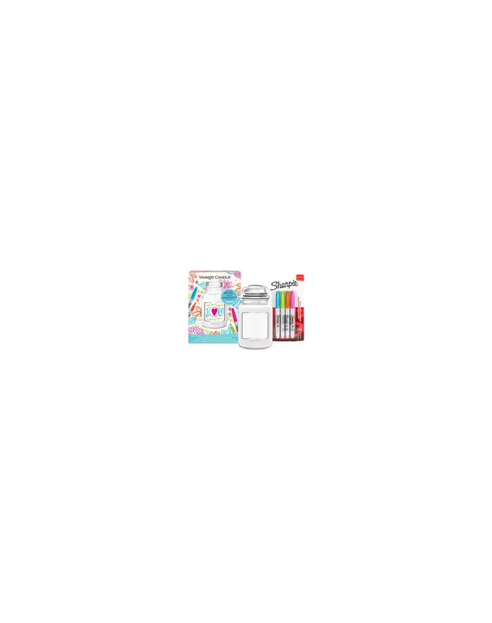Yankee Candle And Sharpie Gift Set Zestaw Duża Świeca Zapachowa Clean Cotton + Markery + Etykiety 623G główny