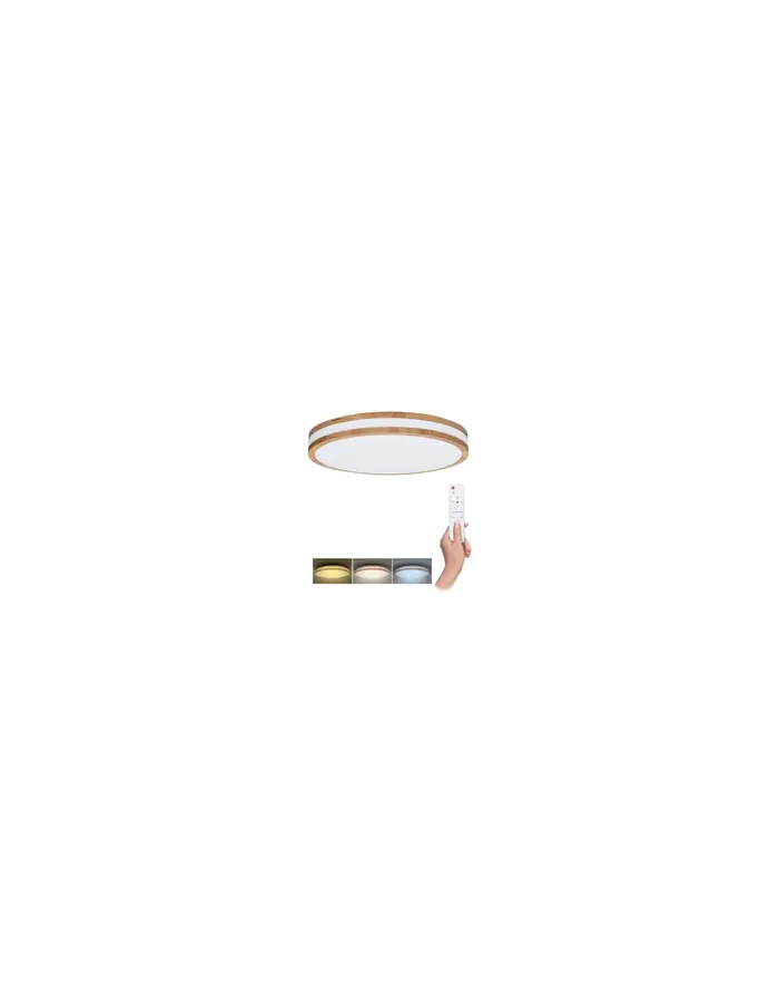 Solight Lampa Sufitowa Led Wo8008 Woody 60 W 4200 Lm 3000-6000 K Dąb Z Pilotem Zdalnego Sterowania główny