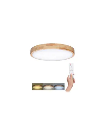 Solight Lampa Sufitowa Led Wo8009 Solid Oak 48 W 3360 Lm 3000-6000 K Dąb Z Pilotem Zdalnego Sterowania