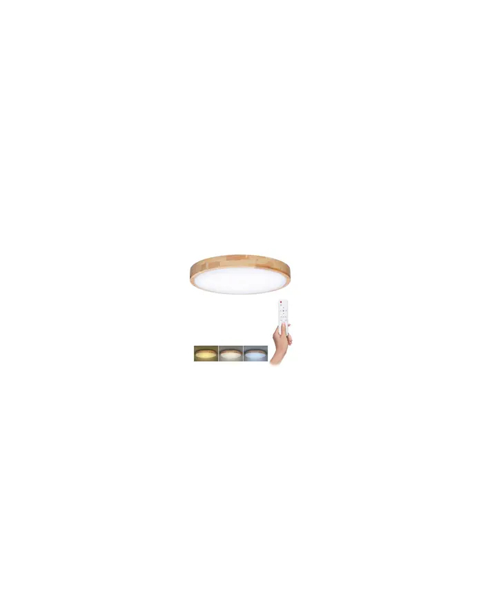 Solight Lampa Sufitowa Led Wo8009 Solid Oak 48 W 3360 Lm 3000-6000 K Dąb Z Pilotem Zdalnego Sterowania główny