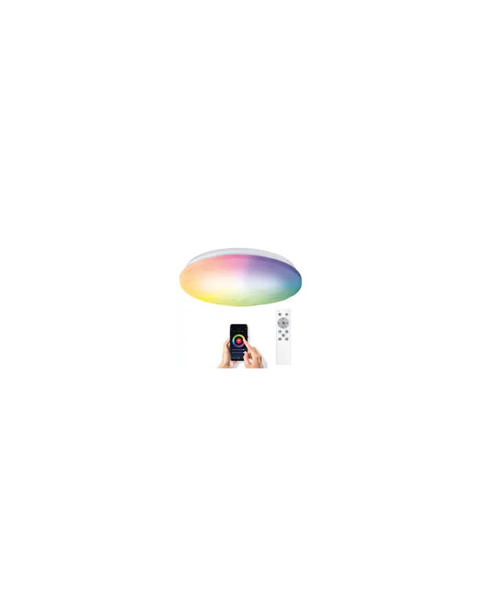 Solight Smart Wifi Led Lampa Sufitowa Okrągła 380Mm 30W Rgb+Cct Z Do Wo792 główny