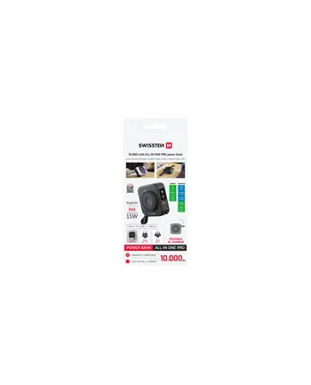 Swissten Powerbank ALL-IN-ONE PRO 10000 mAh 20W (USA, EU, UK) (1830226)