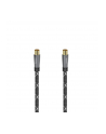 Hama Aerial Cable, Coaxial Male to Coax Female, Metal, Gold-plated, 120 dB, - nr 1