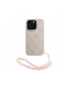 Guess Pu 4G Metal Logo Case Etui Do Iphone 16 Pro Pink +Smycz Na Nadgarstek - nr 1