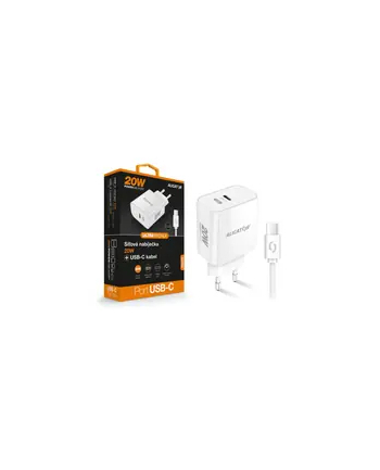 Aligator Ładowarka sieciowa Power Delivery 20W, USB-C + USB-C kabel