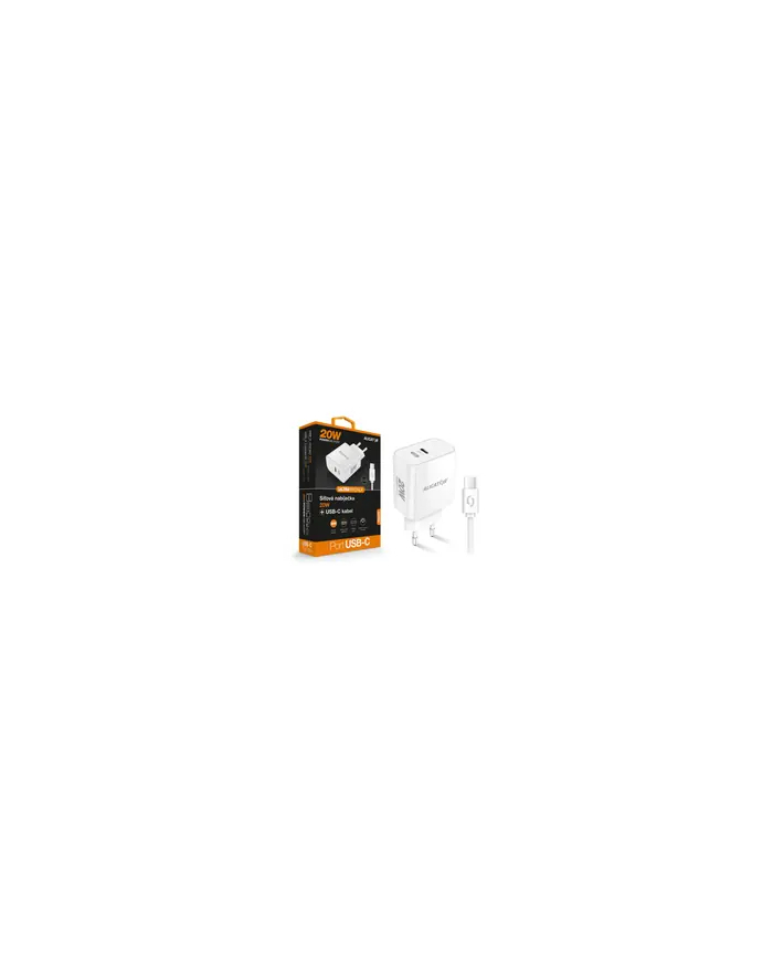 Aligator Ładowarka sieciowa Power Delivery 20W, USB-C + USB-C kabel główny