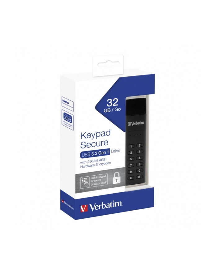verbatim Pendrive 32GB Keypad Secure AES 256 Bit szyfrowanie, klawiatura główny
