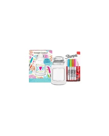 Yankee Candle And Sharpie Gift Set Zestaw Duża Świeca Zapachowa Clean Cotton + Markery + Etykiety 623G