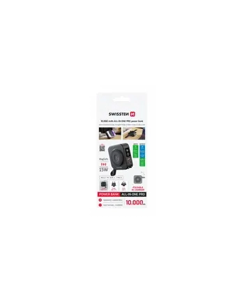 Swissten Powerbank ALL-IN-ONE PRO 10000 mAh 20W (USA, EU, UK) (1830226)