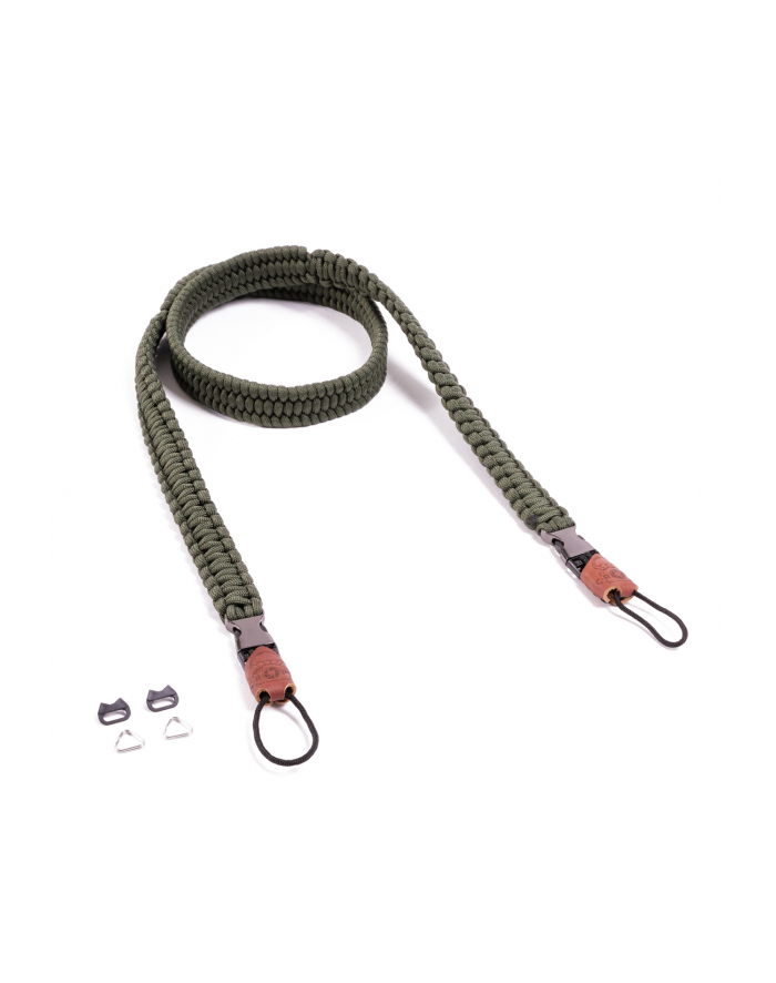 C-Rope Pasek do aparatu The Traveler, ręcznie pleciony z paracordu, na ramię szybkim zapięciem, 125 cm, oliwkowy główny