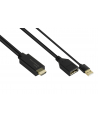 Alcasa HDMI-AD22 adapter kablowy 0,3 m HDMI Typu A (Standard) DisplayPort Czarny - nr 1