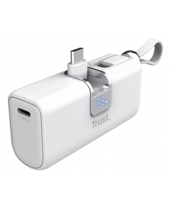 Kieszonkowy powerbank TRUST Pacto 5000 mAh biały