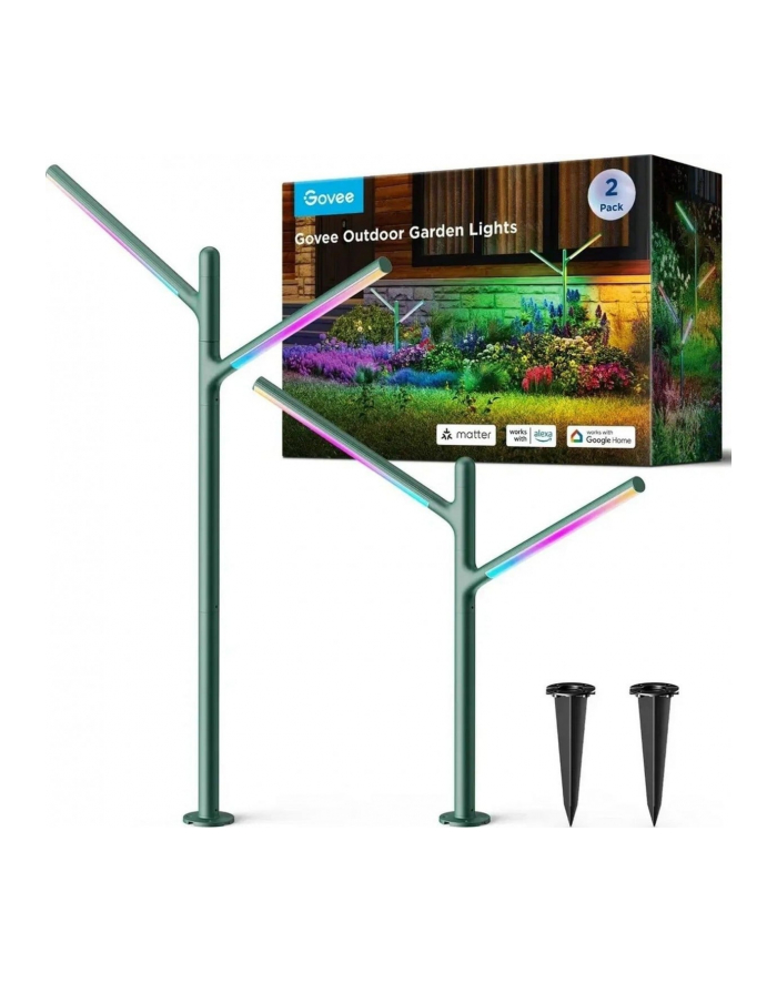 Ogrodowe oświetlenie LED Govee H7086 RGBICWW, RGBWW, 1100 Lm, 2.4GHz Wi-Fi + Bluetooth, IP66 główny