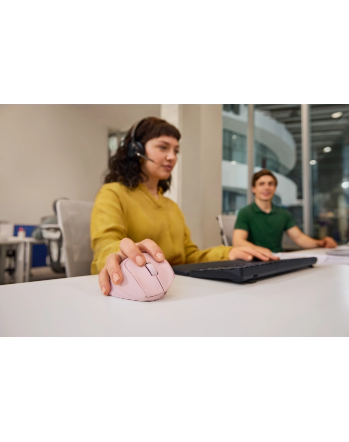 hewlett-packard Mysz HP Tilt Ergonomic Pink Mouse 720M Wireless / Bluetooth bezprzewodowa różowa BH7N4AA główny