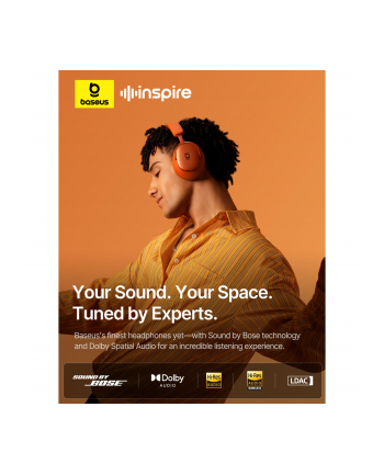 Baseus Inspire XH1 Wireless Noise Cancel Headphones koralowy