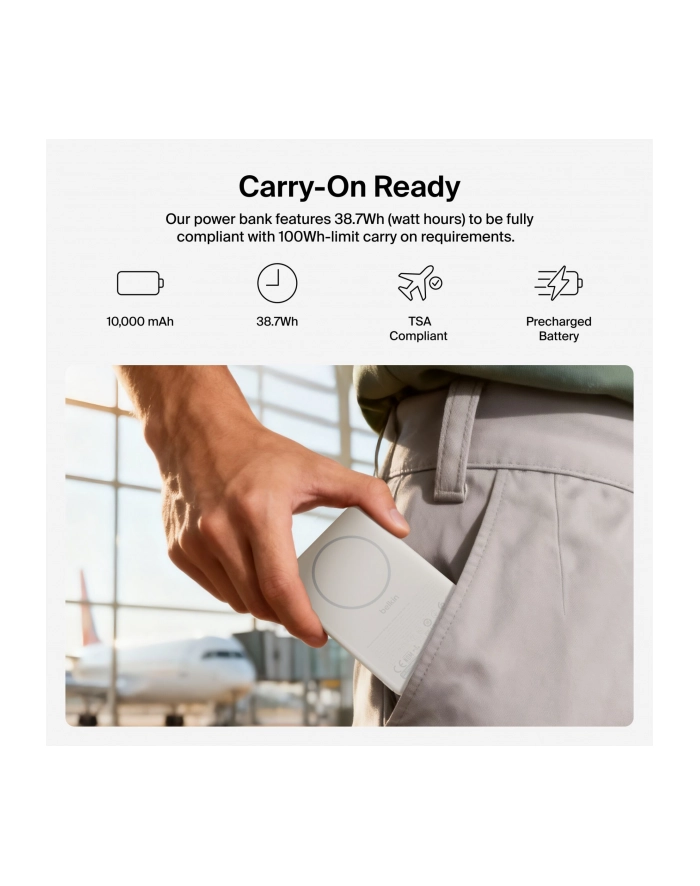 Belkin BoostCharge Slim 7,5W Qi2 magn.PB 10000mAh sand BPD017hqSA główny