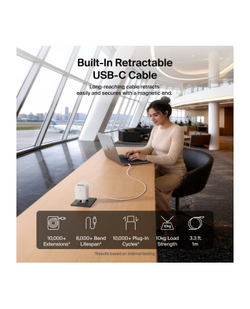 Belkin BOOST Charge Pro 67W Dual GaN Kabel wysuwany ws WCH022kqWH