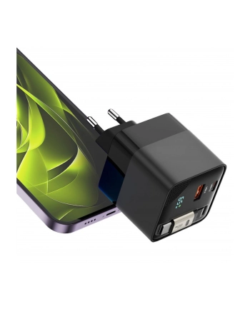 Mobile Origin 65W GaN Charger USB-C retra. cable + USB-A 75cm