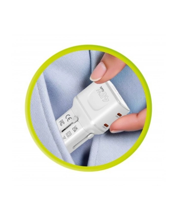 Mobile Origin 45W Travel adapter EU/US/UK/AU PW26, bialy