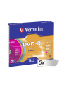 5x5 Verbatim DVD-R 4,7GB Colour 16x Speed, Slim Case - nr 1