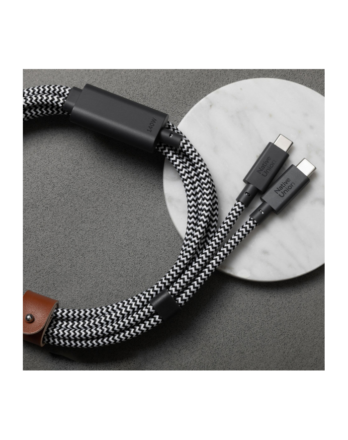 Native Union Belt Cable 140W USB-C to USB-C 2m Zebra główny