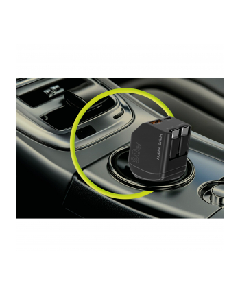 Mobile Origin 90W Car Charger CA22 USB-C+USB-A 2x cable 60cm