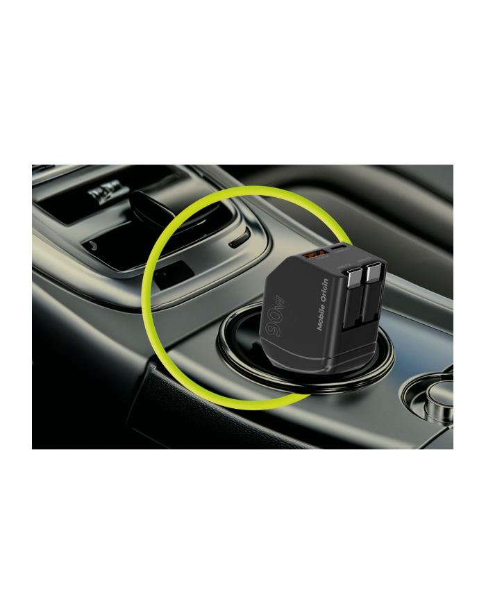 Mobile Origin 90W Car Charger CA22 USB-C+USB-A 2x cable 60cm główny