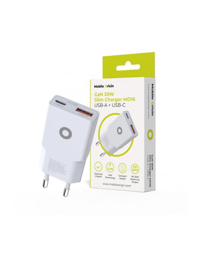 Mobile Origin 30W Slim ladowarka TÜV MO16 USB-A + USB-C główny