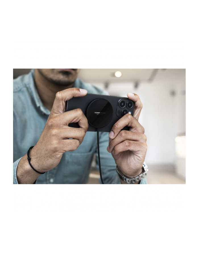 Vonmählen Wireless Charger Aura Mini magnet. Ladekabel Black główny