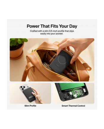 Belkin BoostCharge Slim 15W Qi2 magn.PB schw.10000mAh BPD016hqBK