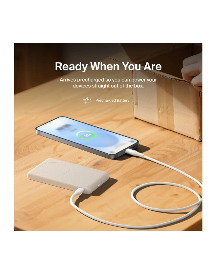 Belkin BoostCharge Slim  5000mAh mag.Powerb. 7,5W sand BPD020hqSA główny