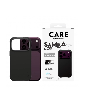 CARE by PanzerGlass Samba etui iP17/18 Pro czarny m. MagSafe