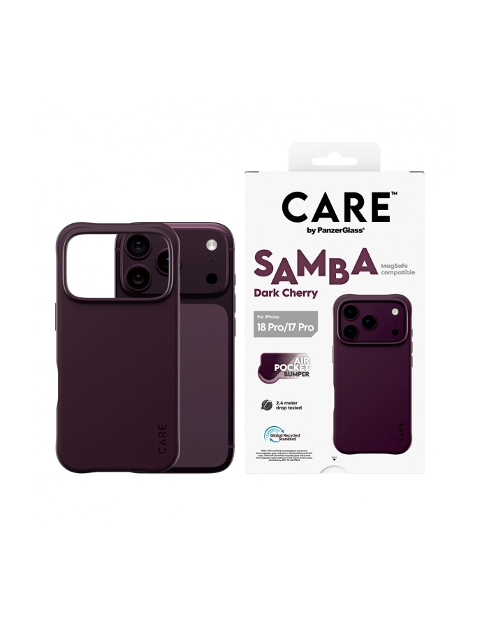 CARE by PanzerGlass Samba etui iP17/18 Pro Dark Cherry MS główny