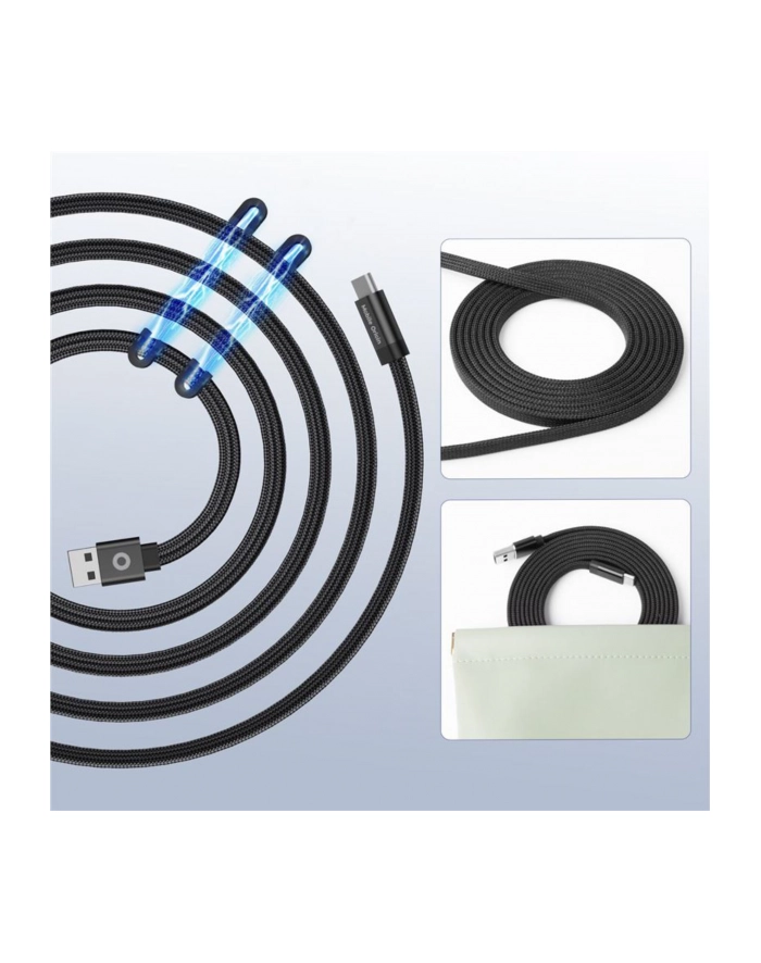 Mobile Origin Magnetic Cable USB-A to USB-C czarny 1m główny