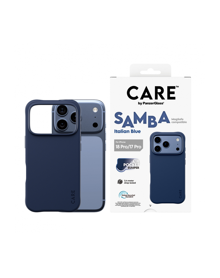 CARE by PanzerGlass Samba etui iP17/18 Pro Italian blue MS główny