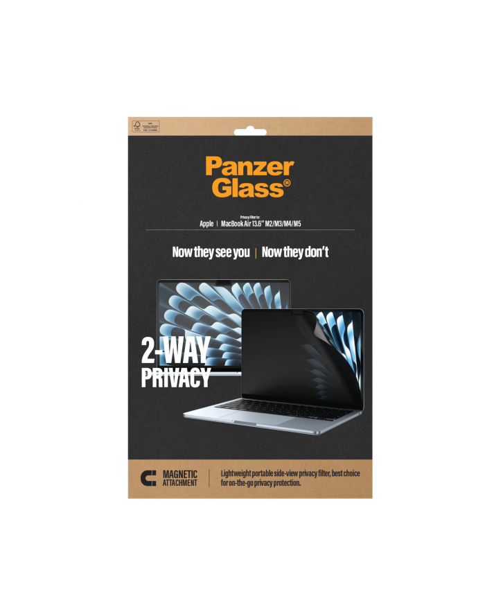 PanzerGlass Apple MacBook Air 13.6' Magn.2-way Privacy PET główny