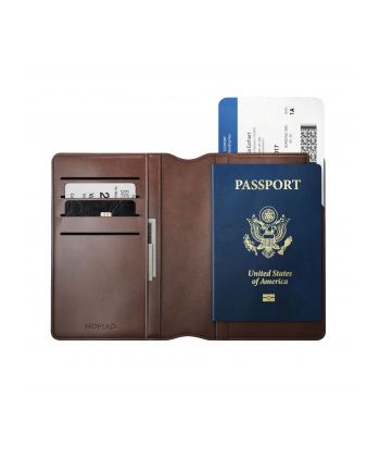 Nomad Leather Passport Wallet Rustic Brown