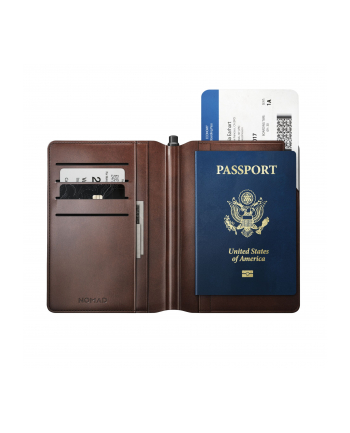 Nomad Leather Passport Wallet Pen Edition Rustic Brown