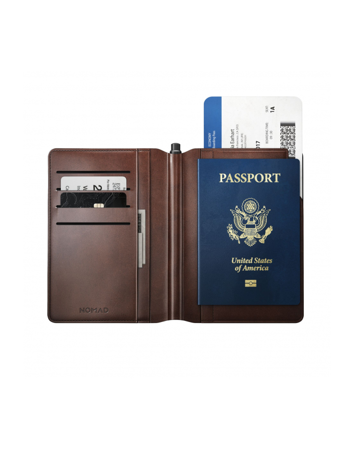 Nomad Leather Passport Wallet Pen Edition Rustic Brown główny