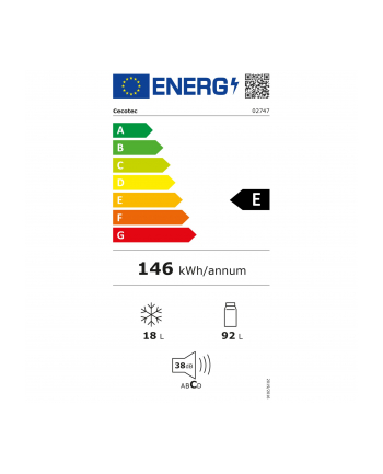 CECOTEC Frigorfico Bolero Cool- Market TT Origin 110 Bezowy E