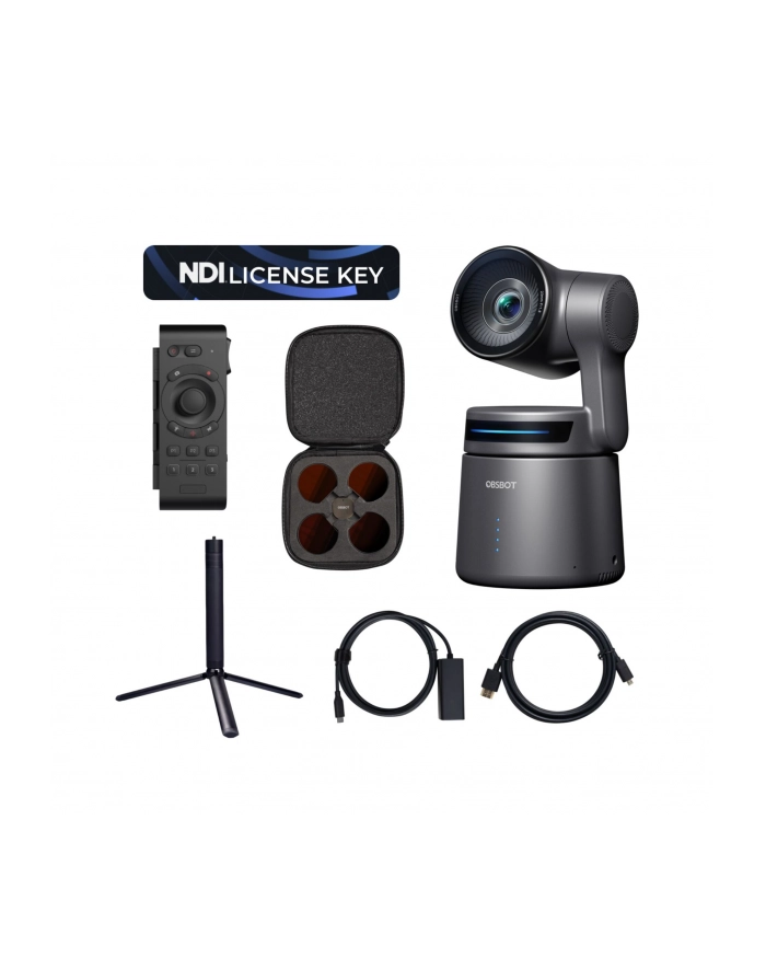 OBSBOT Tail Air PowerUp Combo z NDI, 4K Kamera do Wideokonf. główny