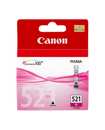 Tusz Canon CLI521M magenta BLISTER with security | iP3600/iP4600/MP540/MP620/MP6