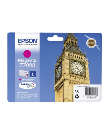 Tusz Epson T703 magenta L | 800str | WP4000/4500