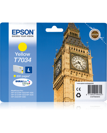 Tusz Epson T703 yellow L | 800str | WP4000/4500
