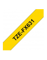 Taśma Brother 12mm BLACK  ON YELLOW FLEXIBLE ID - nr 57