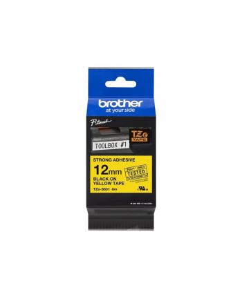 Taśma Brother 12mm BLACK ON YELLOW nr 1