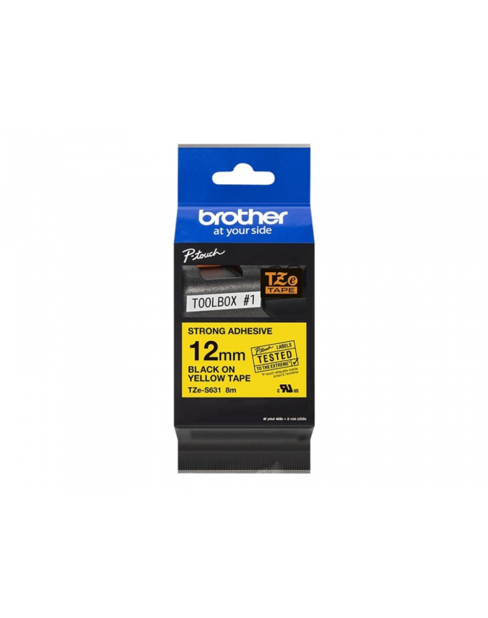 Taśma Brother 12mm BLACK ON YELLOW główny