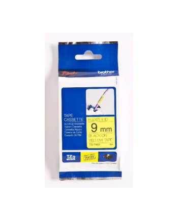 Taśma Brother 9mm BLACK  ON YELLOW FLEXIBLE ID
