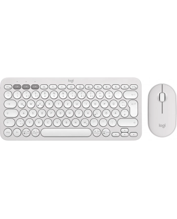 Logitech 920-012204 klawiatura Dołączona myszka Uniwersalne RF Wireless + Bluetooth QWERTZ Niemiecki Biały (920012204)